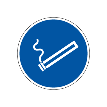 Rygning tilladt - Påbudsskilte