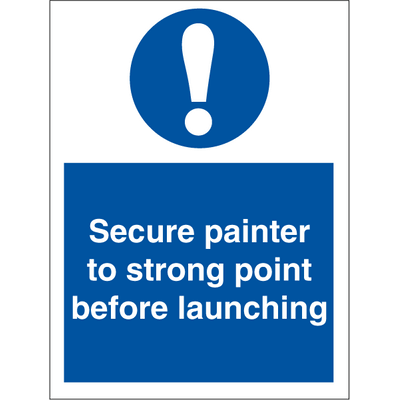 Secure painter to strong point - Self Adhesive Vinyl - 200 x 150 mm