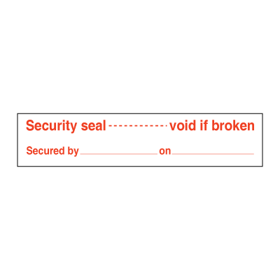 Security seal ------ void if broken