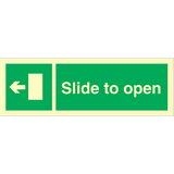 Slide to open left