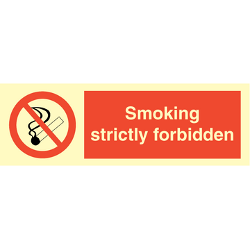 Smoking strictly forbidden - Self Adhesive Vinyl - 100 x 300 mm