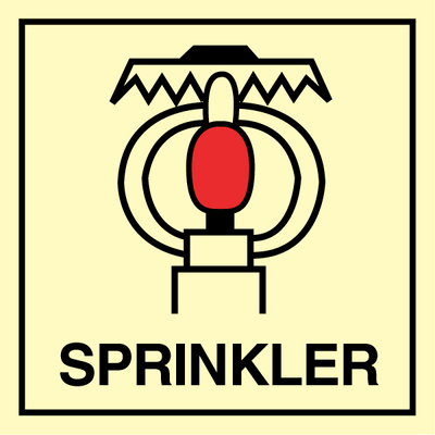 Space protected by sprinkler