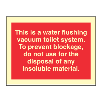 This is a water flushing toilet - prohibition signs