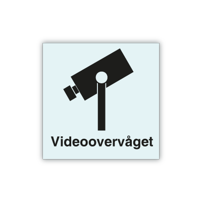 Videoovervåget transparent etiket
