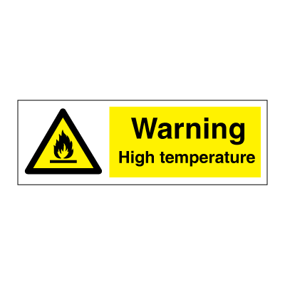 Warning - High temperature - hazard and warning signs