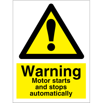 Warning Motor starts and