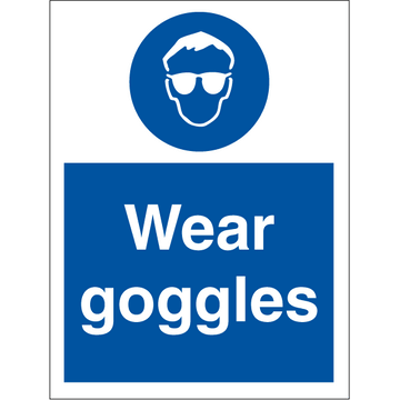 Wear goggles