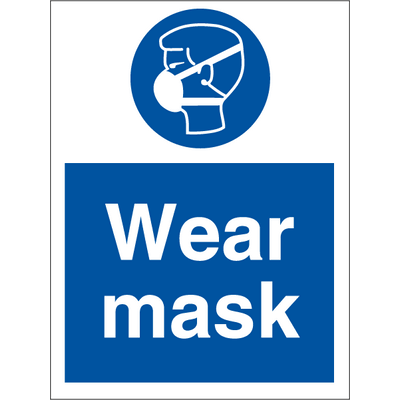 Wear mask - Self Adhesive Vinyl - 200 x 150 mm