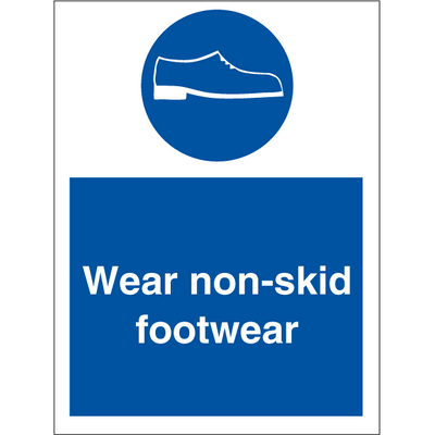 Wear non-skid footwear