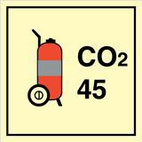 Wheeled fire extinguisher CO2 - 45