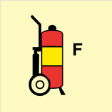 Wheeled fire extinguisher F