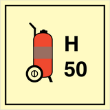 Wheeled fire extinguisher H 50