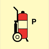 Wheeled fire extinguisher P