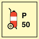 Wheeled fire extinguisher P 50
